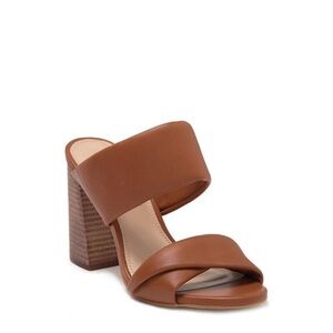 Steve Madden Teriann Square Heel Sandal - Cognac Leather